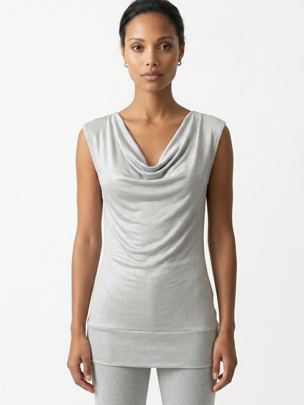 |•INC INTERNATIONAL CONCEPTS•| Gray Cowl Neck Sleeveless Top